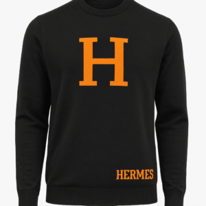 hermes crew neck premium sweatshirt – black & navy blue