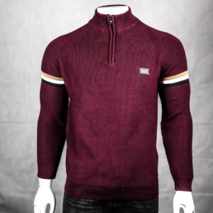 boss half zip premium sweatshirt – green & red