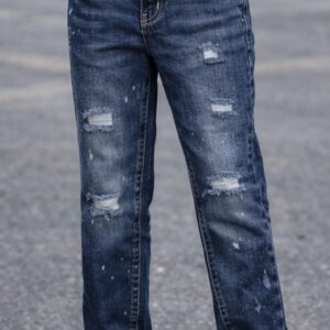 zara بنطلون drip أطفالي أزرق