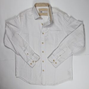 قميص zara كتان – أوف وايت (ياقة بيج)