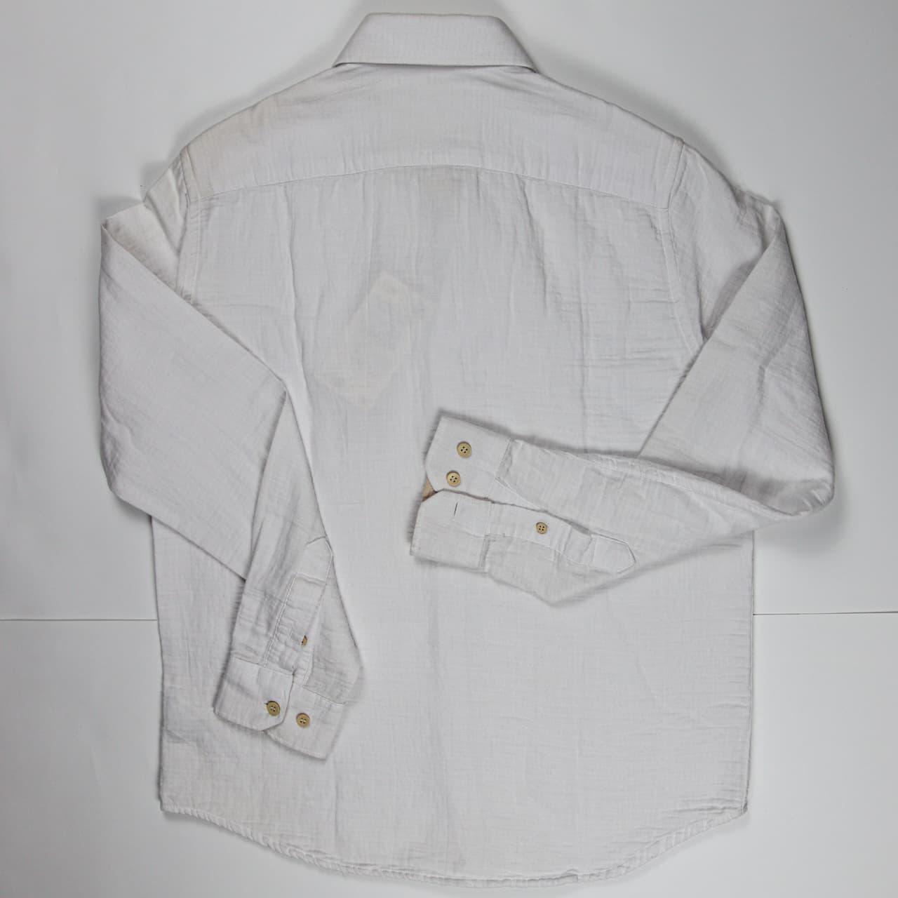 قميص zara كتان – أوف وايت (ياقة بيج) قميص zara كتان – أوف وايت (ياقة بيج)