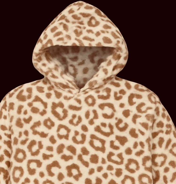 هودي بطانيه over sizeليوبارد لحد الركبه هودي بطانيه over sizeليوبارد لحد الركبه