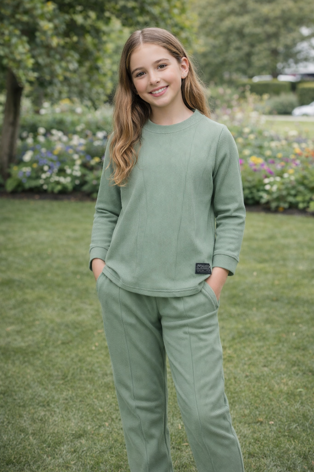 طقم بناتي أطفال ريب – أخضر زيتوني كاجوال طقم بناتي أطفال ريب – أخضر زيتوني كاجوال