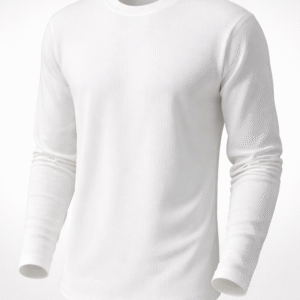 undershirt رجالي كم طويل ريب – أسود × أبيض