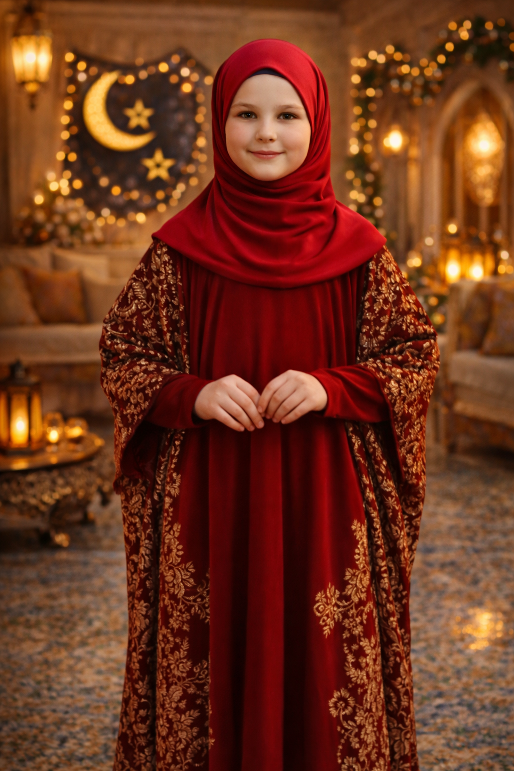 اسم المنتج: إسدال بناتي رمضاني مطرز – أطفال من 4 إلى 14 سنة اسم المنتج: إسدال بناتي رمضاني مطرز – أطفال من 4 إلى 14 سنة