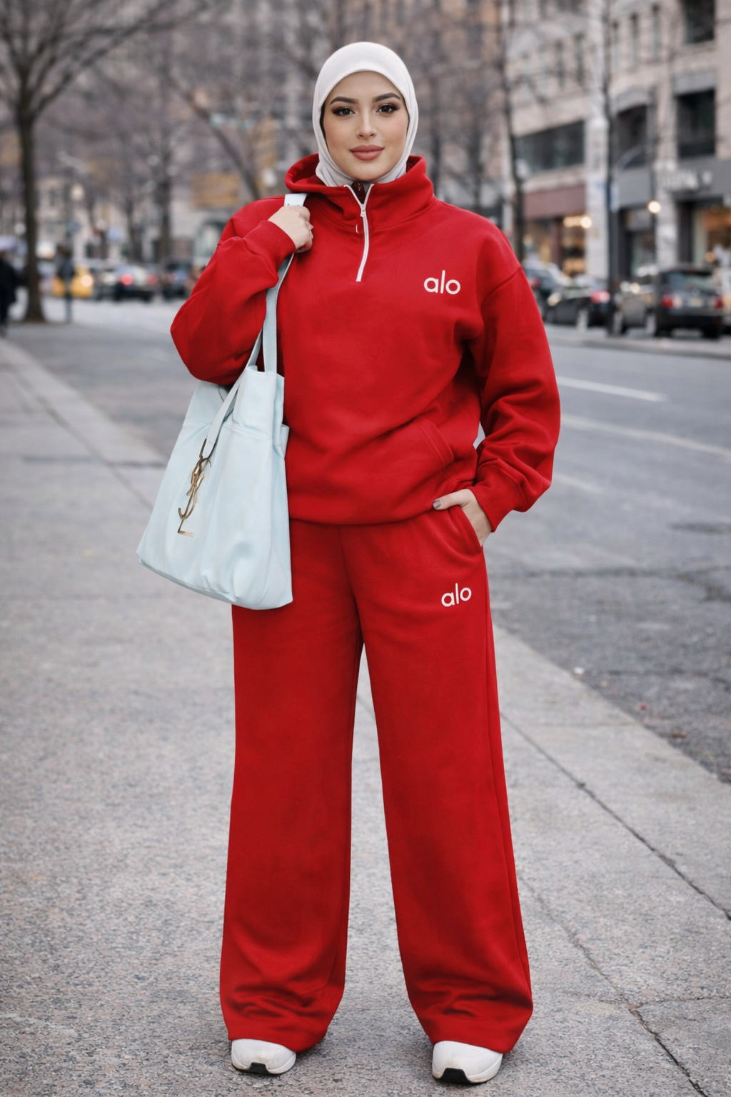 ترنج حريمي شتوي alo خامة تقيلة – ألوان أحمر وأخضر ترنج حريمي شتوي alo خامة تقيلة – ألوان أحمر وأخضر