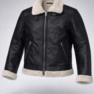 جاكت جلد فرو مستورد zara رجالي – أسود & رمادي