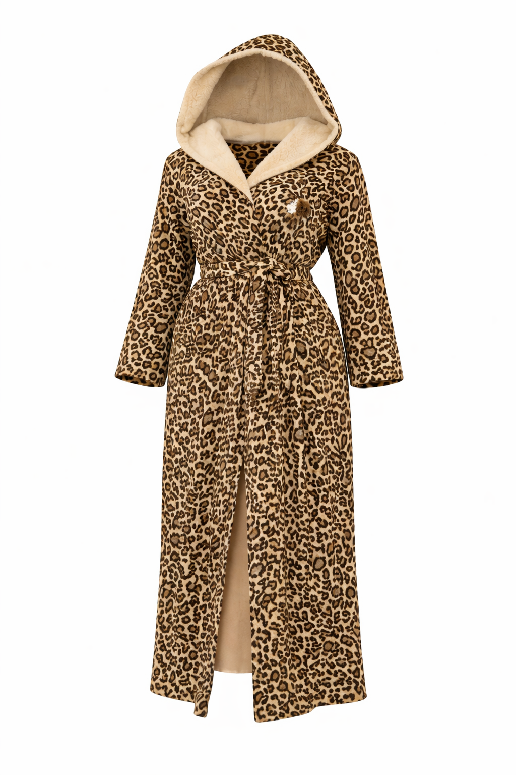 روب حريمي فرو ليوبارد طويل – حزام وكابيشو روب حريمي فرو ليوبارد طويل – حزام وكابيشو